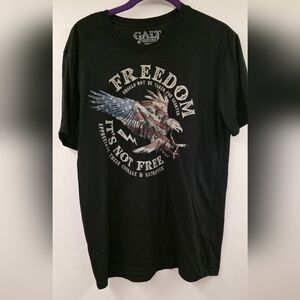 GALT Black Freedom Graphic T-Shirt Mens Medium EUC